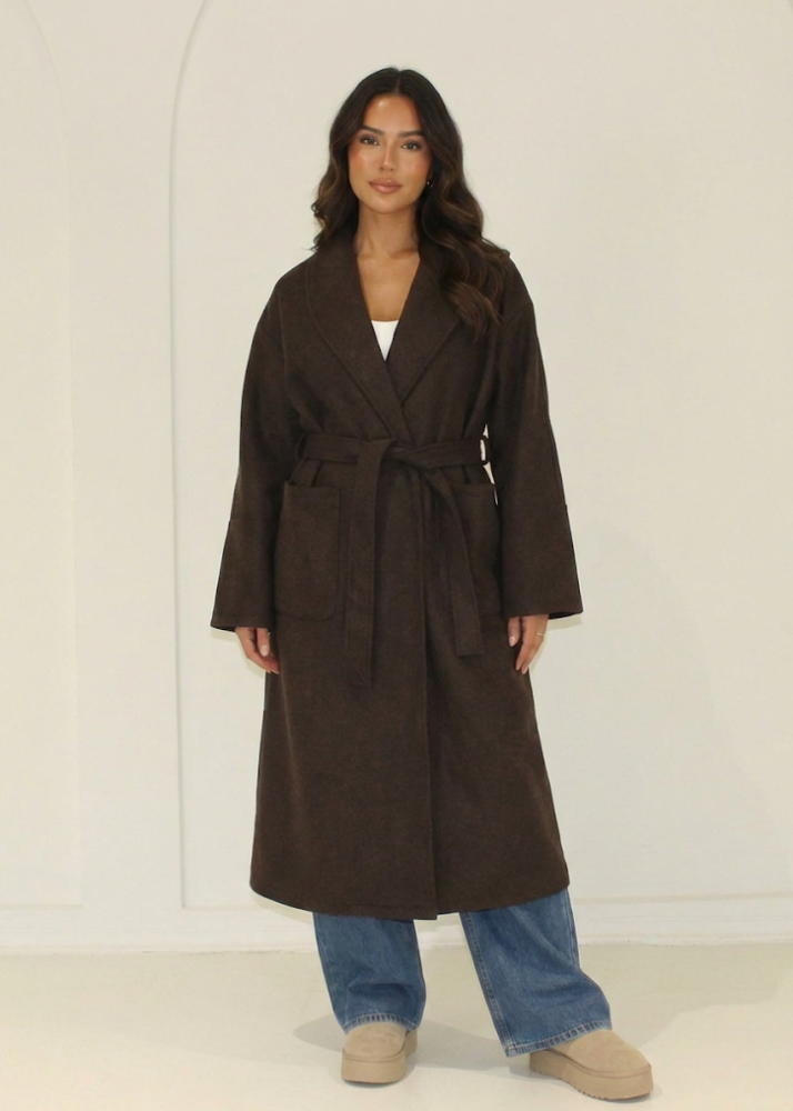 Lara - Chaqueta suave con cinturón