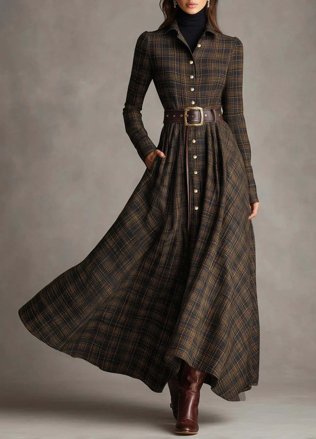 Sara™ | Vestido largo vintage