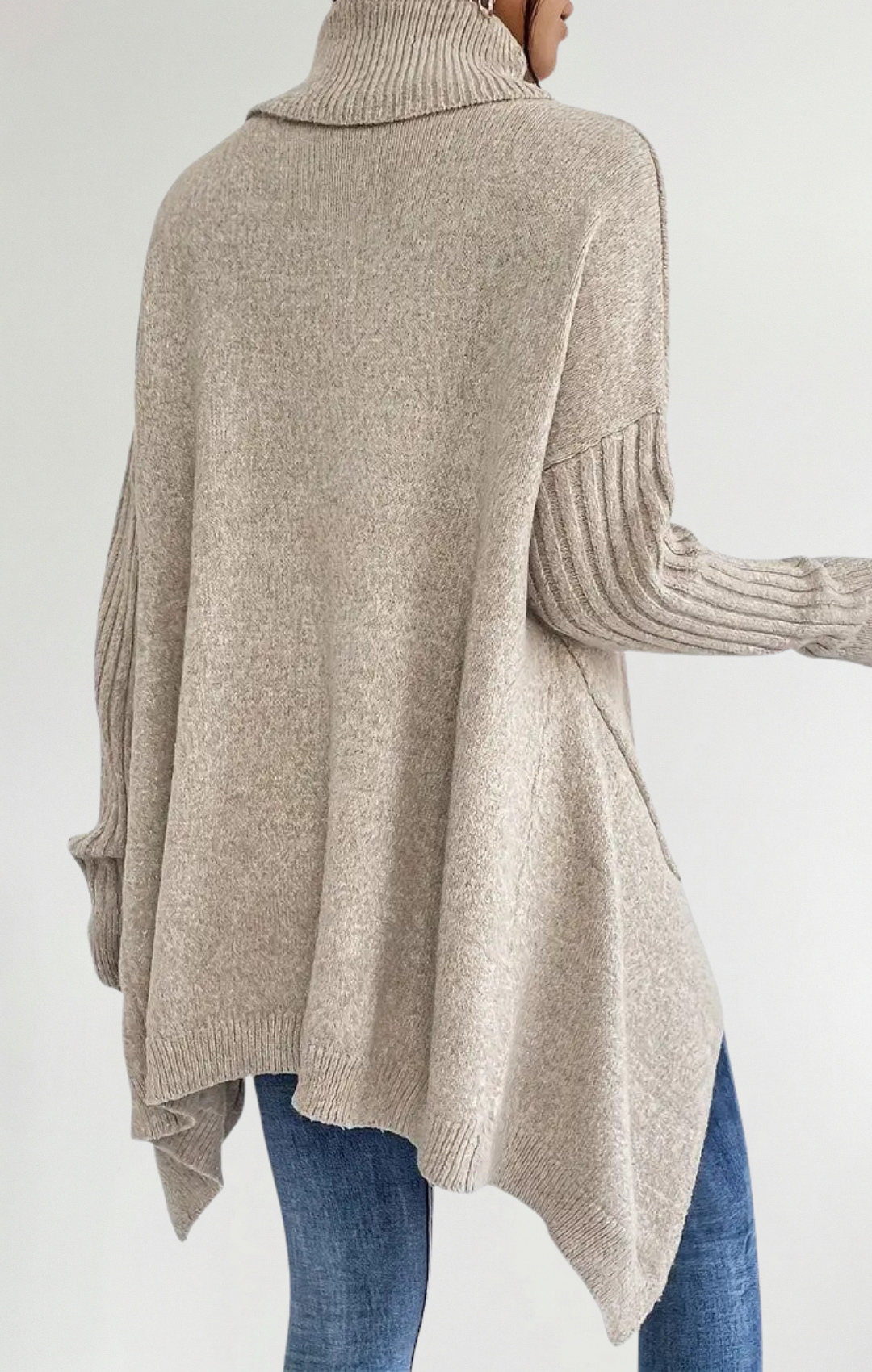 Raquel | Súeter largo de cuello alto