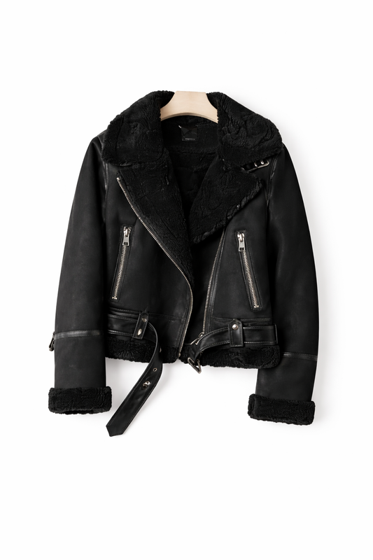 Chaqueta Aviador con Forro Borrego