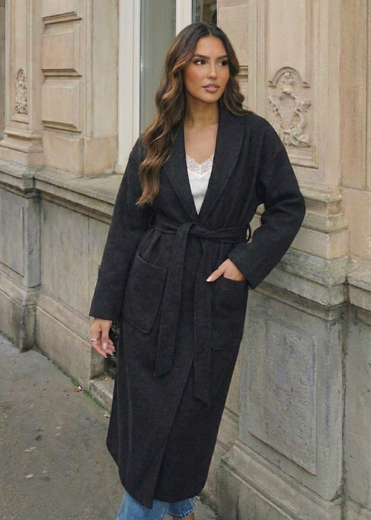 Lara - Chaqueta suave con cinturón