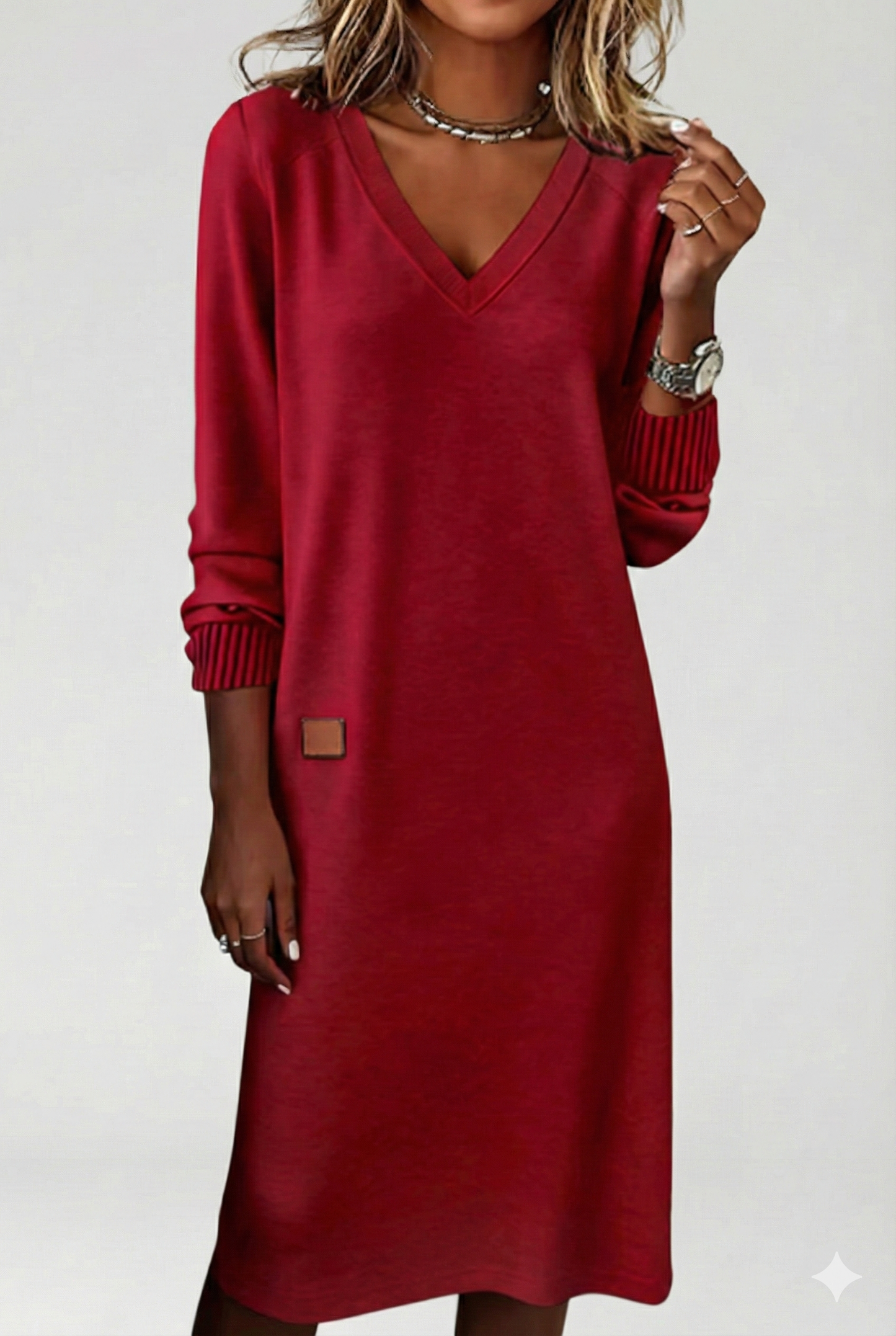 Silvia — Vestido largo de punto suave