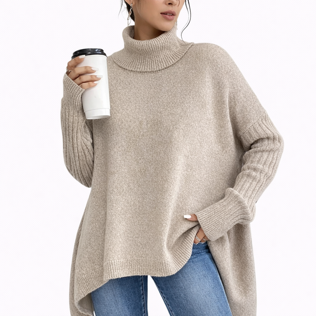 Raquel | Súeter largo de cuello alto
