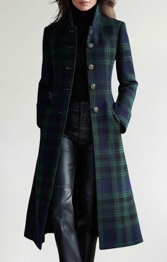 Rebeca™ | Abrigo elegante a cuadros atemporal